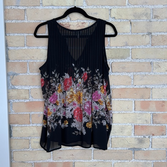Joie Floral Black Sleeveless Top - Picture 3 of 4